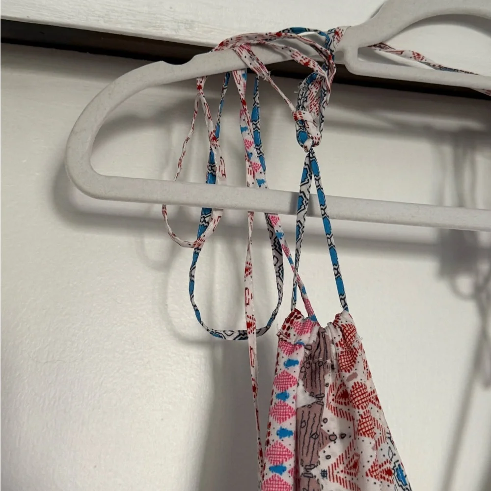 Multicolor Strappy Maxi Dress Womens Med, Adorable and Slimming! Paisley Pastels - Picture 4 of 7